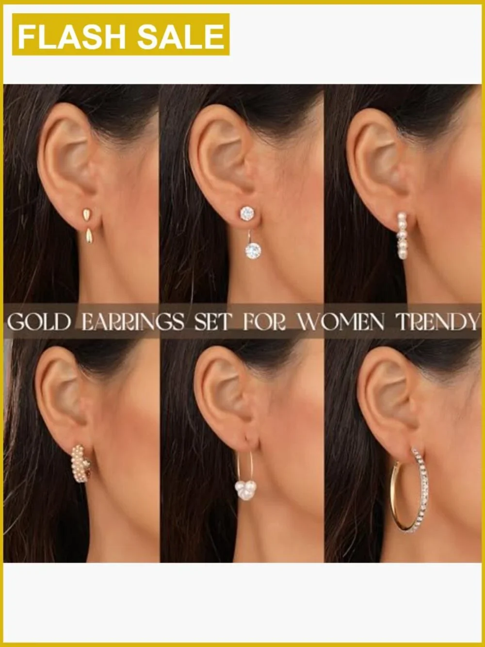 84 Pairs Gold Stud Earrings Set, Hypoallergenic Alloy, Screw Back Posts